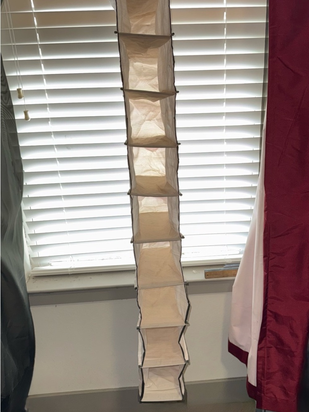 Hanging Closet Organizer Shelf - Cream Vertical Storage